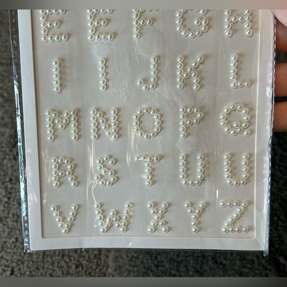 Pearl A to Z Alphabet Letter Decoration Sticker Sheet Spelling Name Japan Kawaii - Picture 7 of 8